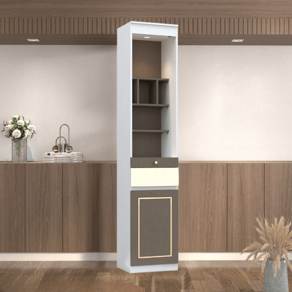 ตู้พระ WISDOM DESIGN FURNITURE รุ่น GO-05 ขนาด 40 ซม. สีขาว/ฟอสซิลค์/โกลด์