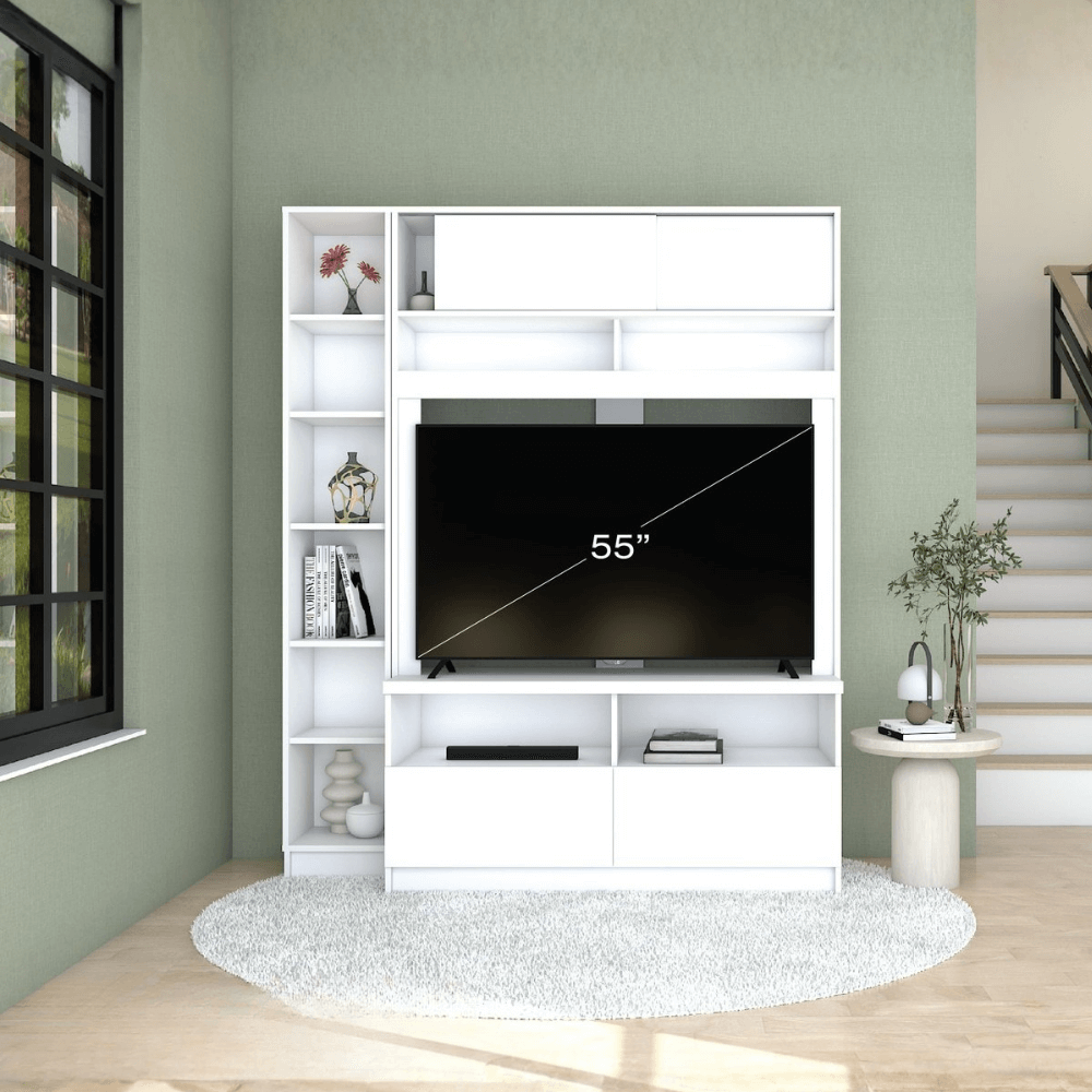ตู้วางทีวี WISDOM DESIGN FURNITURE รุ่น HT-1501 150 ซม. สีขาว