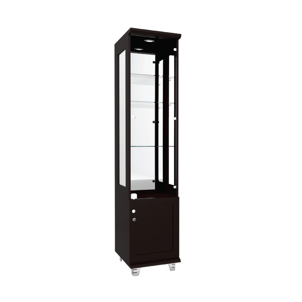 ตู้โชว์กระจก WISDOM DESIGN FURNITURE รุ่น CB-003 40 ซม. สีโอ๊ค