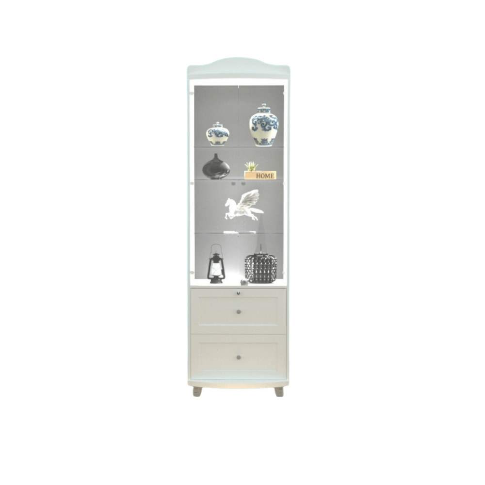 ตู้โชว์กระจก WISDOM DESIGN FURNITURE รุ่น CB-004 60 ซม. สีขาว