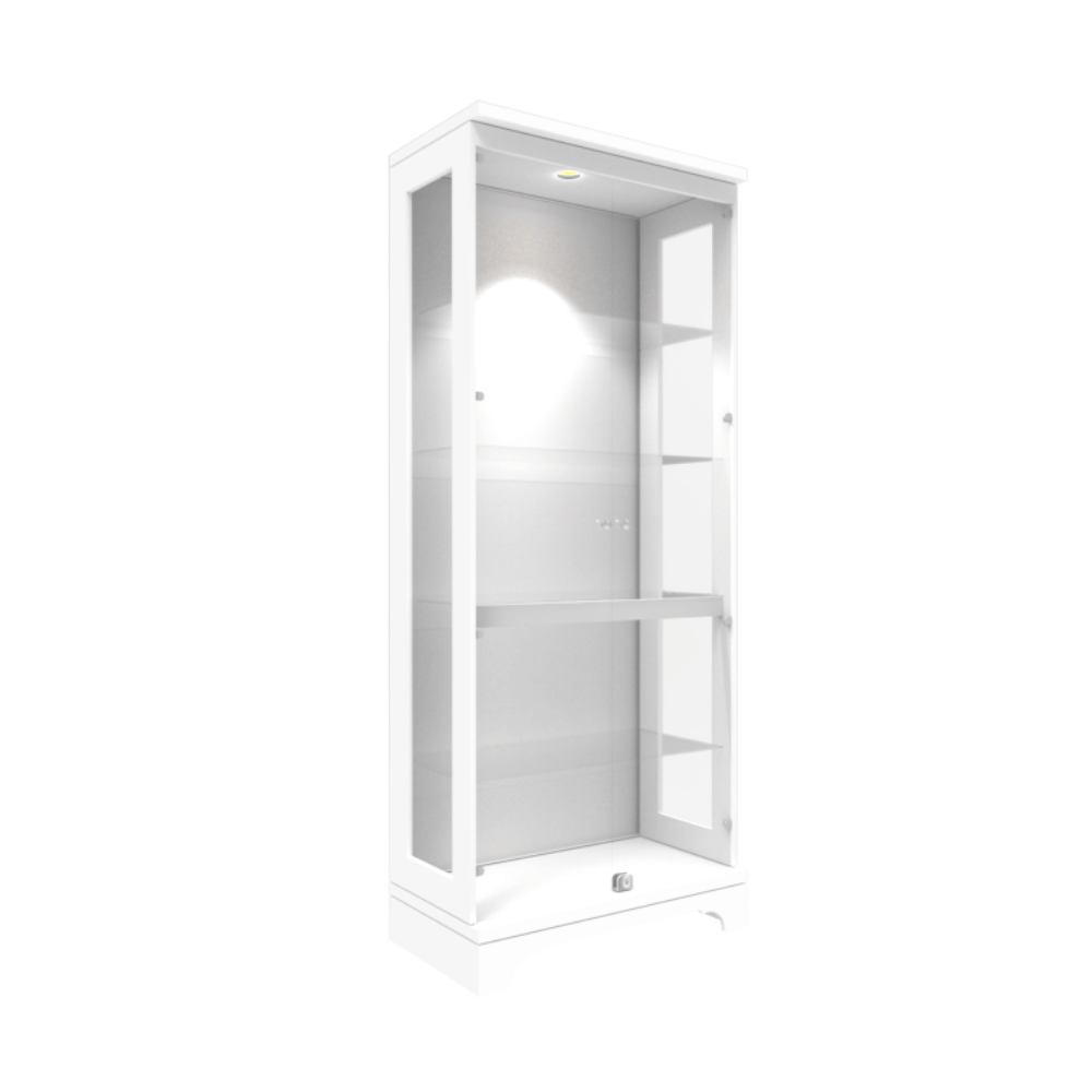 ตู้โชว์กระจก WISDOM DESIGN FURNITURE รุ่น CB-012 80 ซม. สีขาว