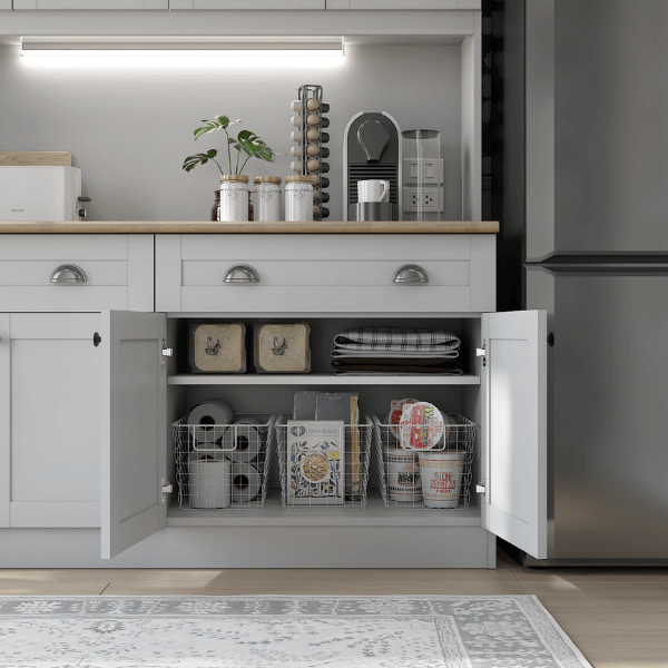 ครัวไม้สำเร็จ ตู้ตั้งพื้นท็อปเรียบ WISDOM DESIGN FURNITURE KT-161 160 ซม. สีฟ็อก/โรม่า