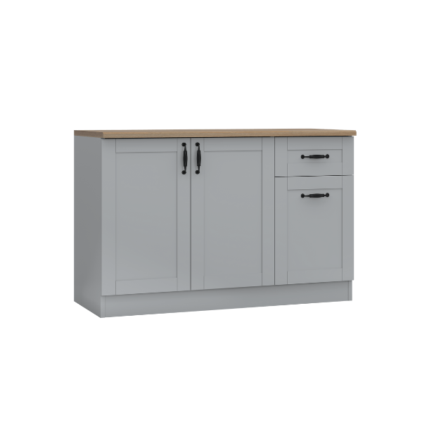 ตู้ตั้งพื้น ท็อปเรียบ WISDOM DESIGN FURNITURE KT-121C 120 ซม. สีฟ็อก/โรม่า