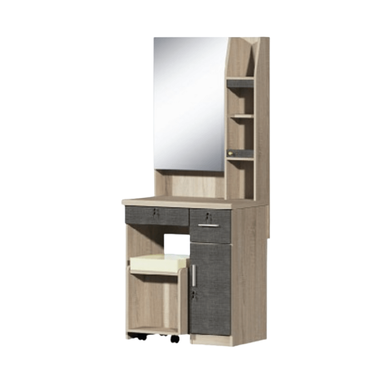 โต๊ะเครื่องแป้ง WISDOM DESIGN FURNITURE รุ่น DT720A 70 ซม. สีโซลิค/กราไฟท์_1