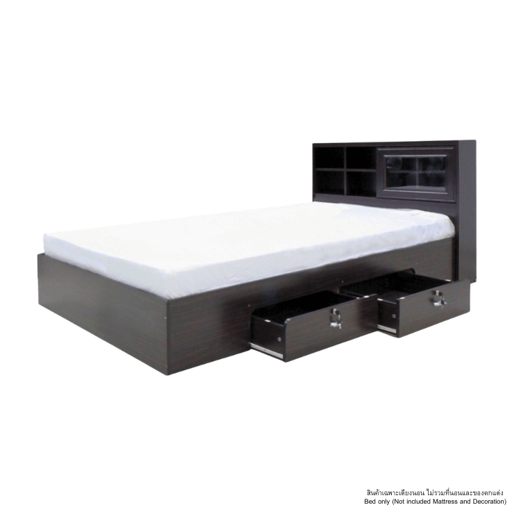 เตียง 3.5 ฟุต WISDOM DESIGN FURNITURE รุ่น DESIGN-D สีโอ๊ค