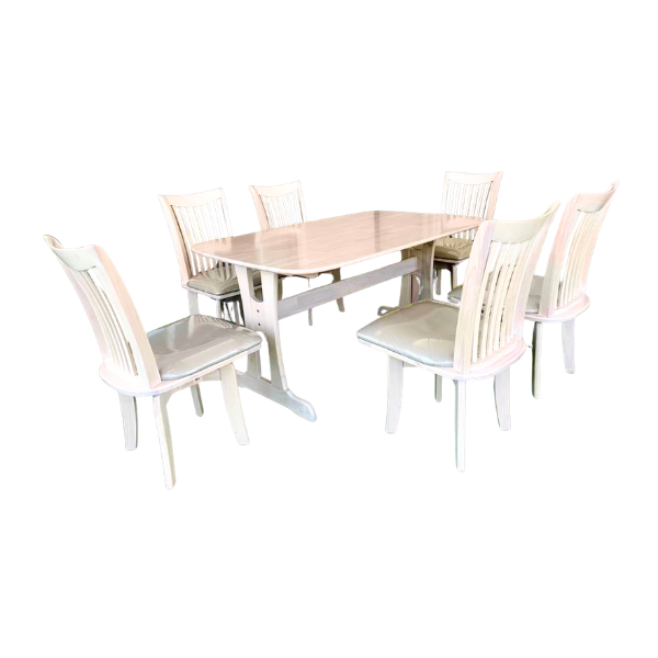 ชุดโต๊ะอาหารไม้ 6 ที่นั่ง WISDOM DESIGN FURNITURE รุ่น RICHMOND 150 ซม. สีธรรมชาติ