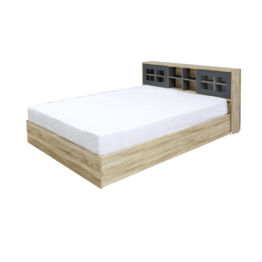 ชุดห้องนอน + ที่นอนสปริง 3.5 ฟุต WISDOM DESIGN FURNITURE รุ่น WISDOM สี โซลิค/ยีนส์_2