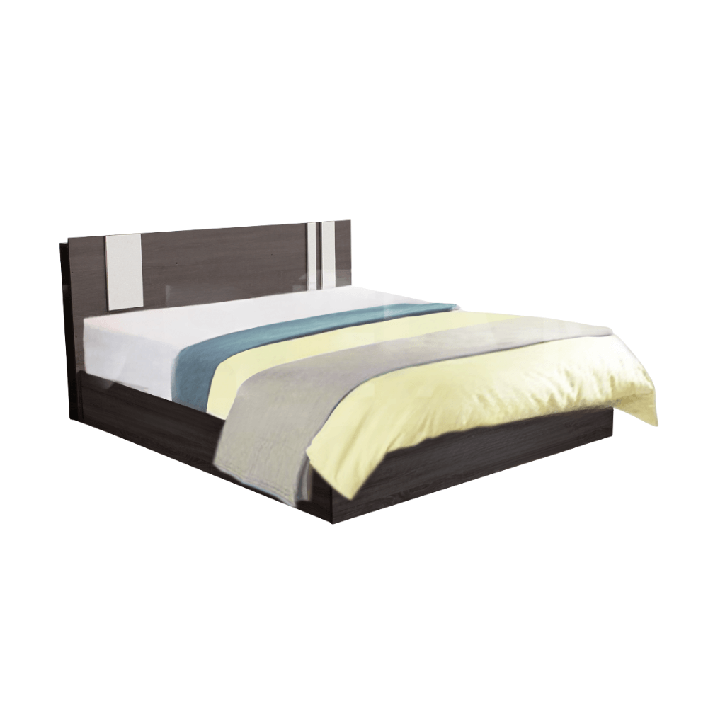 ชุดห้องนอน + ที่นอนสปริง 5 ฟุต WISDOM DESIGN FURNITURE รุ่น GLORY สี แอชบราวน์/เบจ_2