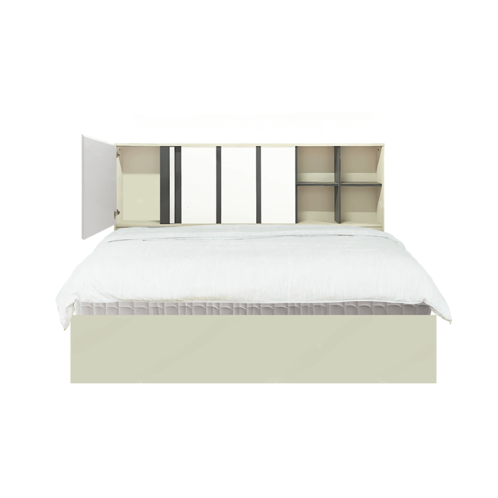 ชุดห้องนอน + ที่นอนสปริง 3.5 ฟุต WISDOM DESIGN FURNITURE รุ่น CITY เบจ/ซิลค์_2