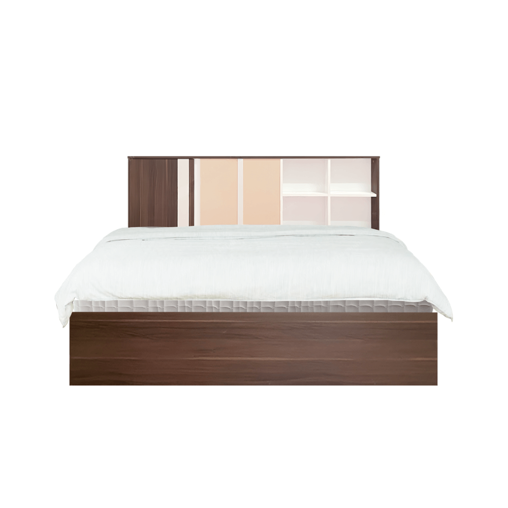 ชุดห้องนอน + ที่นอน PVC 3.5 ฟุต WISDOM DESIGN FURNITURE รุ่น CITY PLUS วอลนัท_2