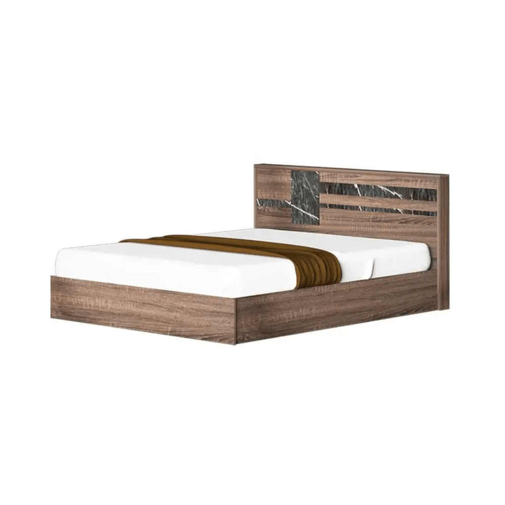 ชุดห้องนอน + ที่นอน PVC 5 ฟุต WISDOM DESIGN FURNITURE รุ่น GALAXY สี วอลนัท/หิน_2