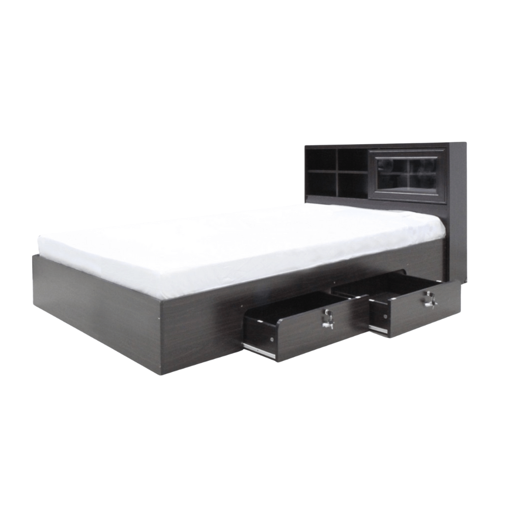 ชุดห้องนอน + ที่นอนสปริง 5 ฟุต WISDOM DESIGN FURNITURE รุ่น SALON SLIDE สี โอ๊ค_2