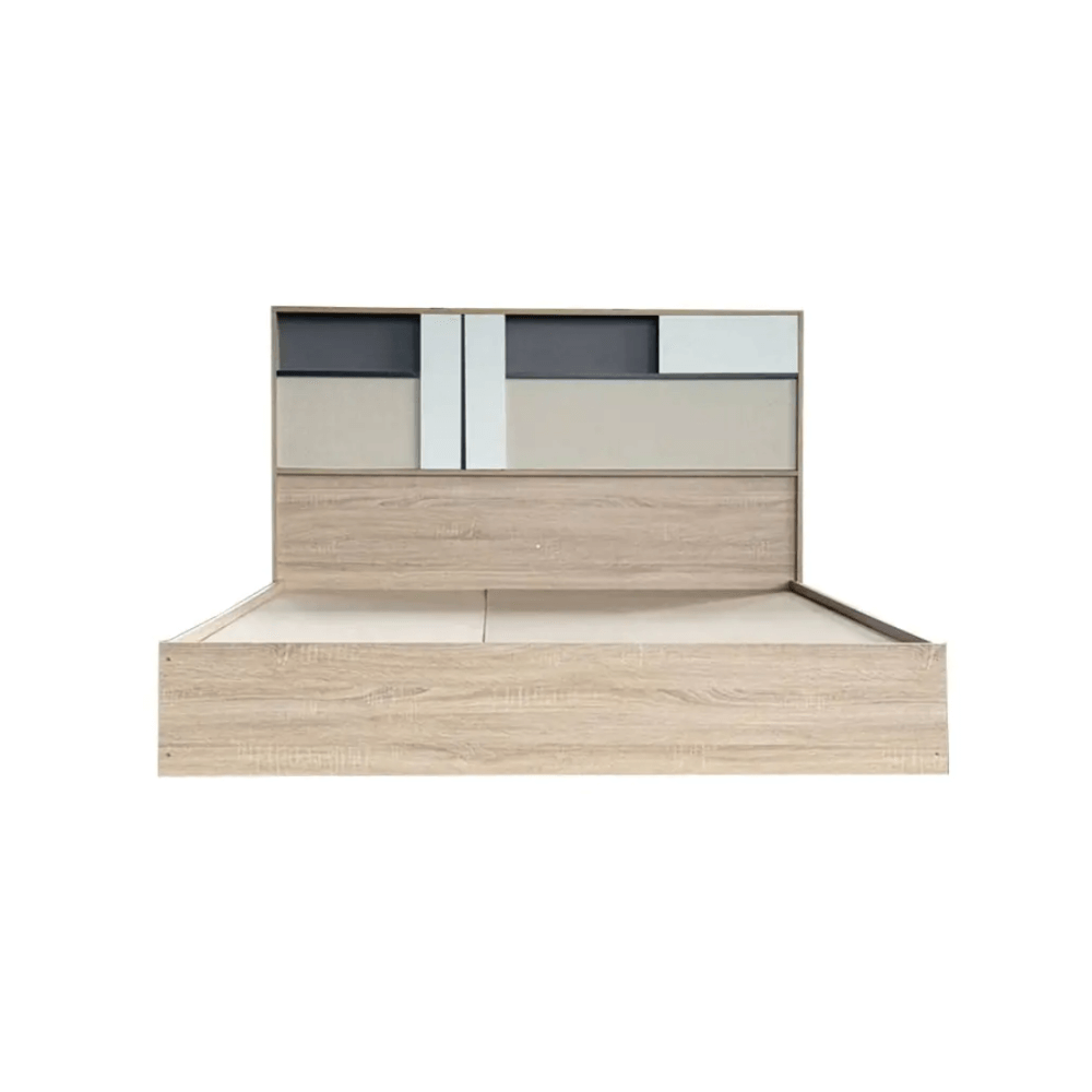 ชุดห้องนอน + ที่นอนสปริง 6 ฟุต WISDOM DESIGN FURNITURE รุ่น TOMMY สีโซลิค/เบจ_2
