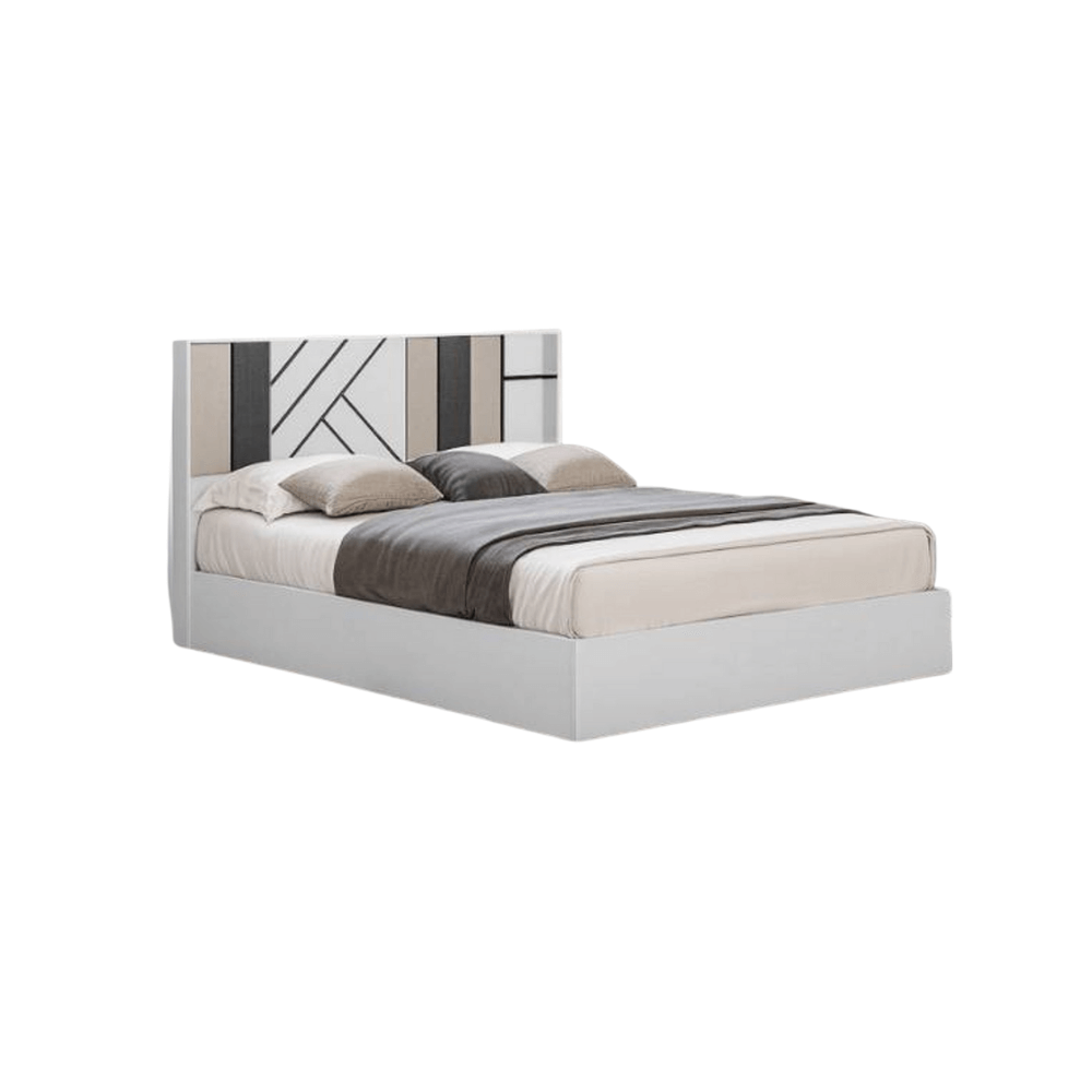 ชุดห้องนอน + ที่นอน PVC 5 ฟุต WISDOM DESIGN FURNITURE รุ่น JERRY สีขาว/กราไฟท์_2