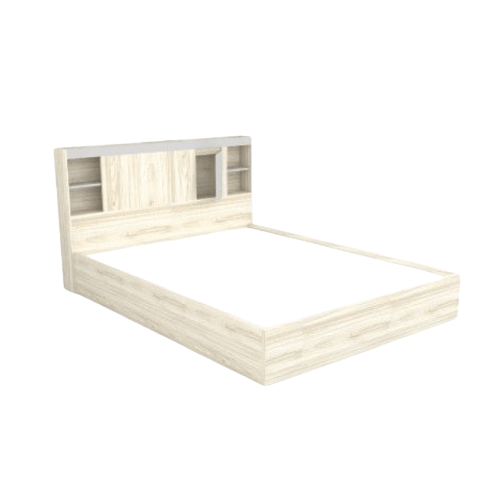 ชุดห้องนอน + ที่นอน PVC 6 ฟุต WISDOM DESIGN FURNITURE รุ่น VIDA2 สีไวท์โอ๊ค/เทา