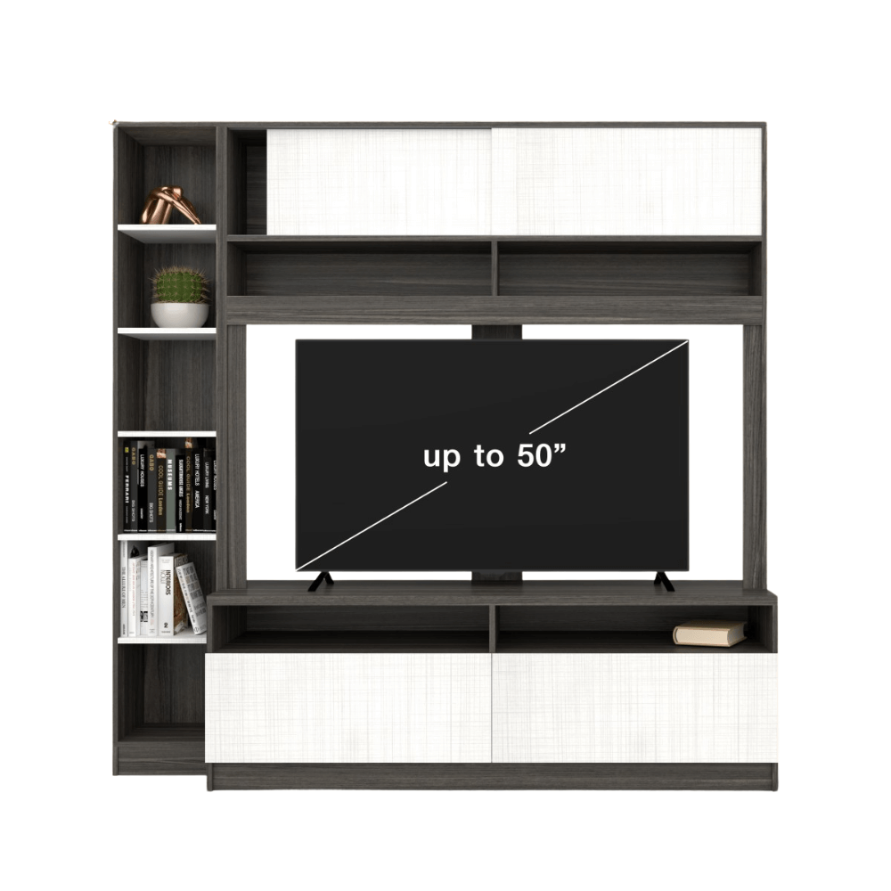 ตู้วางทีวี WISDOM DESIGN FURNITURE รุ่น HT-1501 150 ซม. สีไลท์เวงเก้/แฟบริค