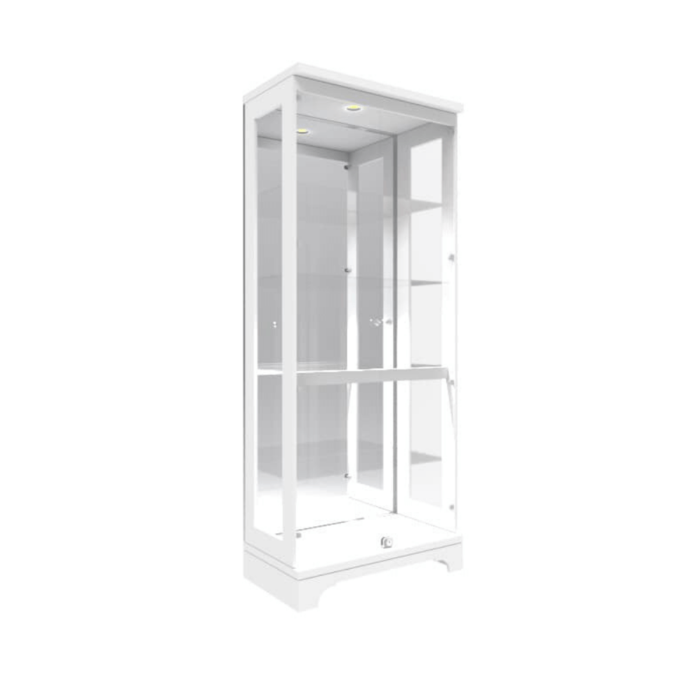 ตู้โชว์กระจก WISDOM DESIGN FURNITURE รุ่น CB-012G 80 ซม. สีขาว