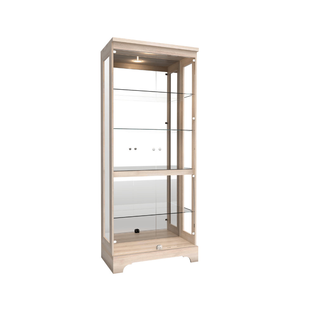 ตู้โชว์กระจก WISDOM DESIGN FURNITURE รุ่น CB-012G 80 ซม. สีโซลิค