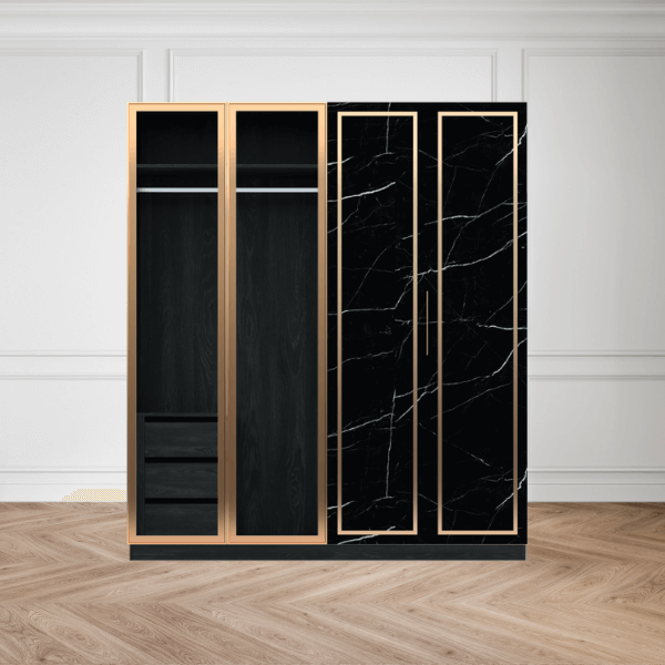 ตู้เสื้อผ้า 4 บานเปิด WISDOM DESIGN FURNITURE รุ่น GC-2008B 200 ซม. สีแอชเกรย์/ดาร์คมาร์เบิ้ล_2