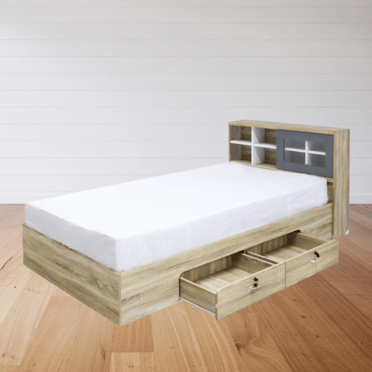 เตียง 3.5 ฟุต WISDOM DESIGN FURNITURE รุ่น DESIGN-D สีโซลิค