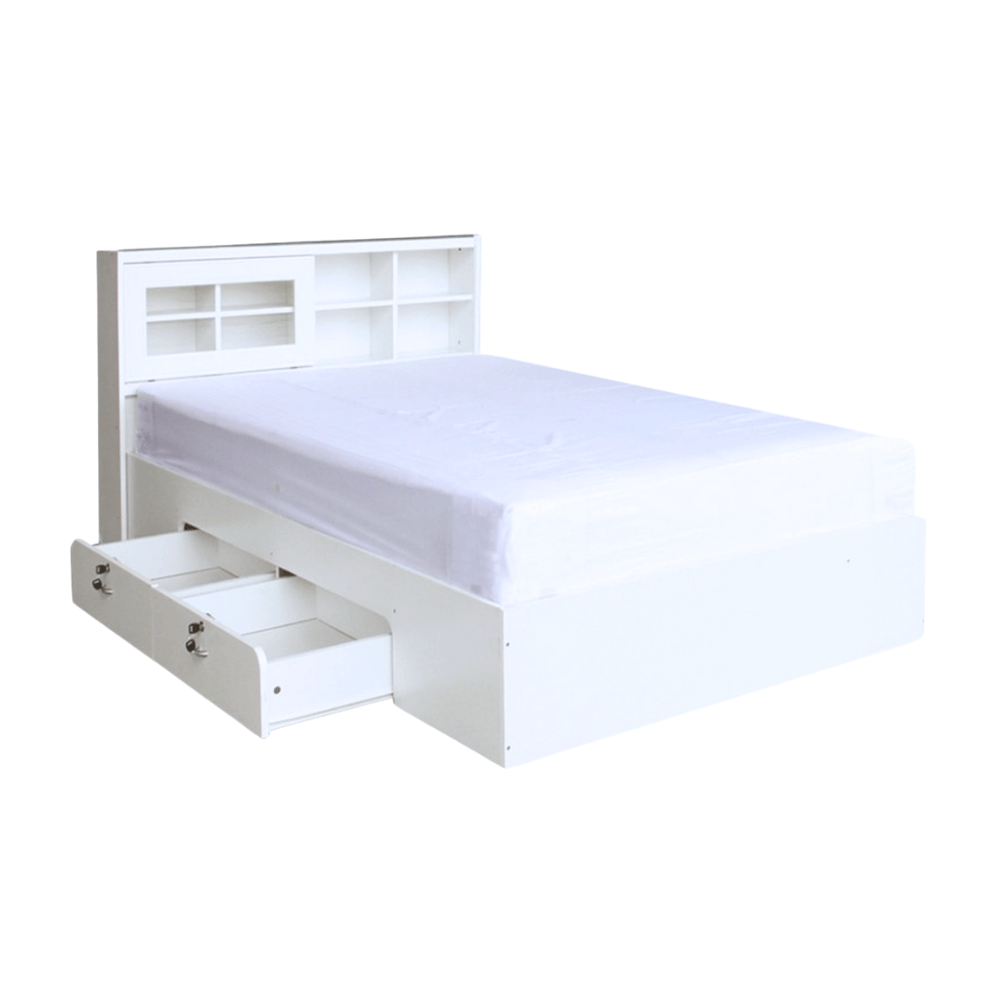 ชุดห้องนอน 5 ฟุต WISDOM DESIGN FURNITURE รุ่น NAKED2 สี ขาว_3