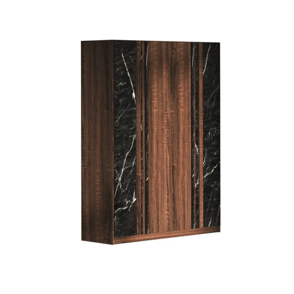 ชุดห้องนอน + ที่นอน 5 ฟุต WISDOM DESIGN FURNITURE รุ่น GALAXY EXTRA สี วอลนัท/หิน