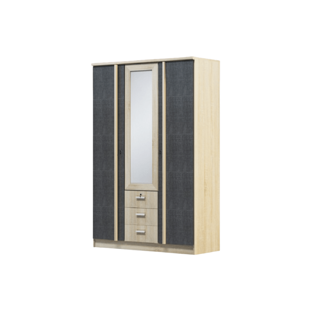 ชุดห้องนอน + ที่นอน PVC 5 ฟุต WISDOM DESIGN FURNITURE รุ่น BENNER สี โซลิค/กราไฟท์_3