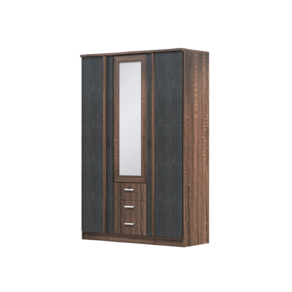 ชุดห้องนอน 6 ฟุต WISDOM DESIGN FURNITURE รุ่น BENNER สี วอลนัท/กราไฟท์_3