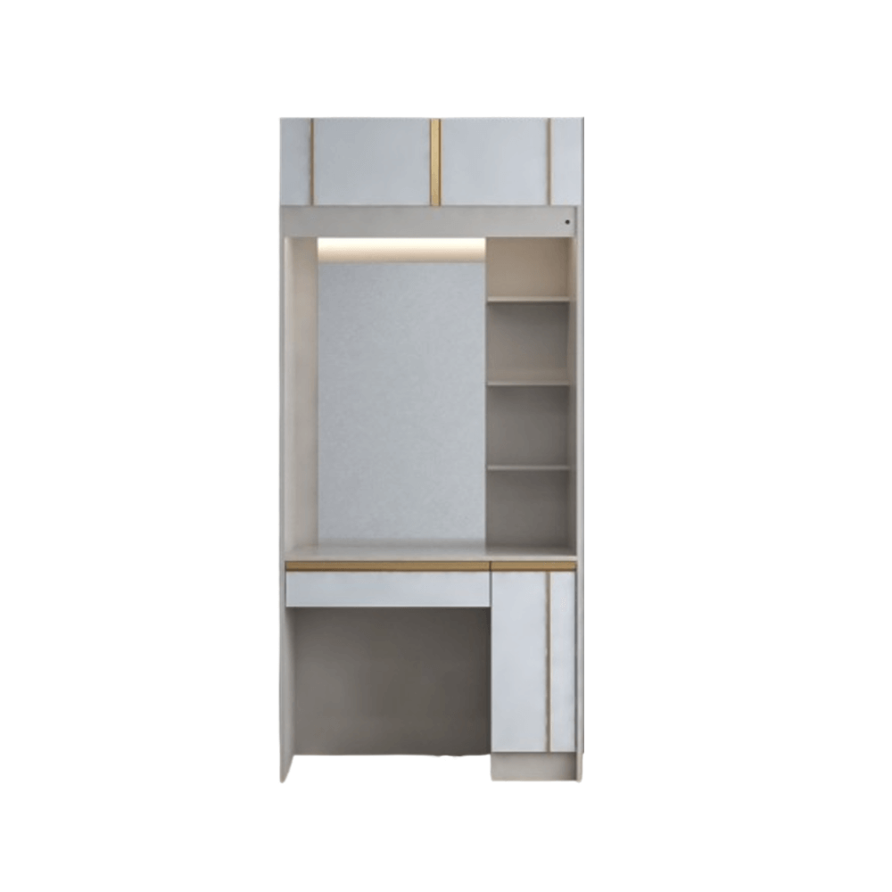 ชุดห้องนอน + ที่นอน PVC 6 ฟุต WISDOM DESIGN FURNITURE รุ่น RACHEL80/80/80 สีขาว/ครีม
