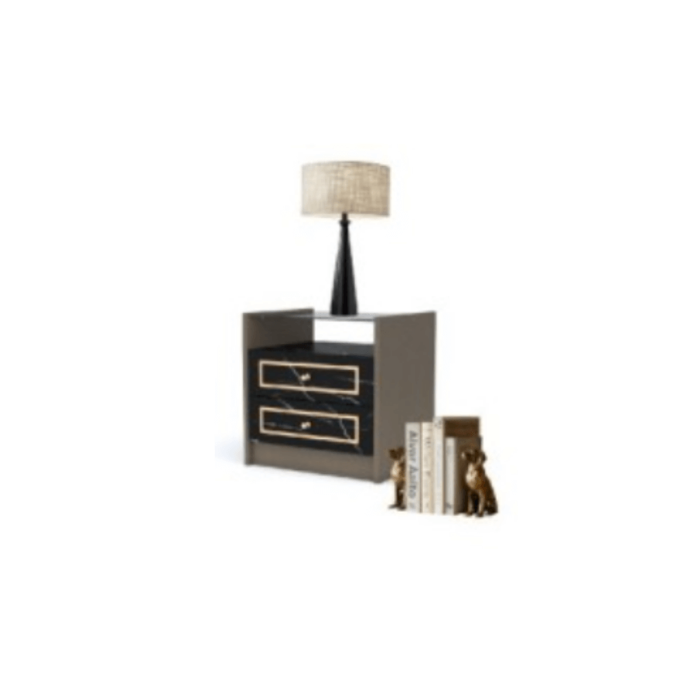 ชุดห้องนอน + ที่นอนสปริง 5 ฟุต WISDOM DESIGN FURNITURE รุ่น CHARLOTTE สีขาว/ดาร์คมาร์เบิ้ล/ฟอสซิลค์_3