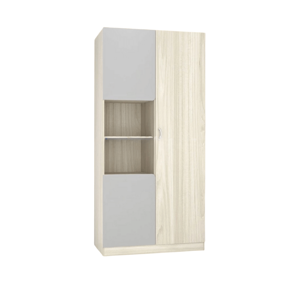 ชุดห้องนอน + ที่นอนสปริง 3.5 ฟุต WISDOM DESIGN FURNITURE รุ่น FAMINGO1 สีไวท์โอ๊ค/เทา_3