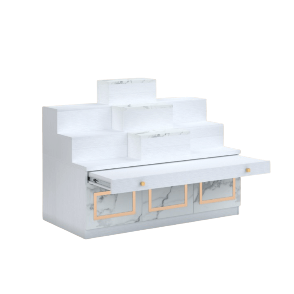 โต๊ะหมู่บูชา WISDOM DESIGN FURNITURE รุ่น GO-04 ขนาด 120 ซม. สีขาว/มาร์เบิ้ล