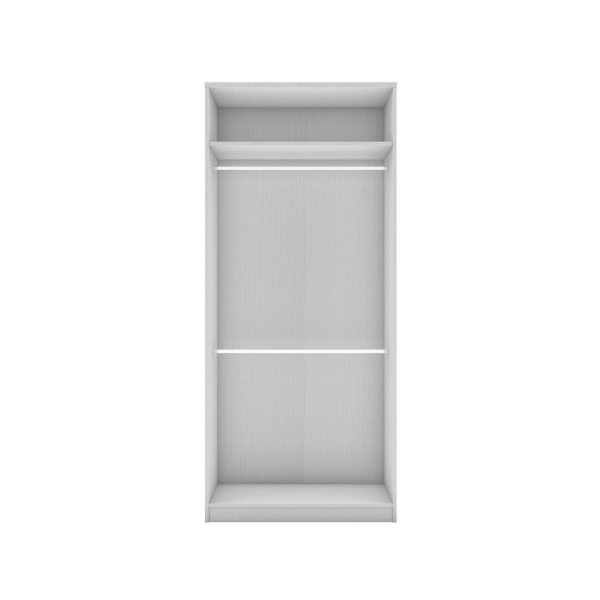 ตู้เสื้อผ้าบานเปิด 2 ประตู WISDOM DESIGN FURNITURE รุ่น GC-1001A 100 ซม. สีขาว/ซอฟท์มาร์เบิ้ล_3