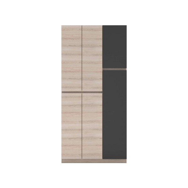 ตู้เสื้อผ้า 3 บานเปิด WISDOM DESIGN FURNITURE รุ่น WR-912 90 ซม. สีโซลิค/กราไฟท์