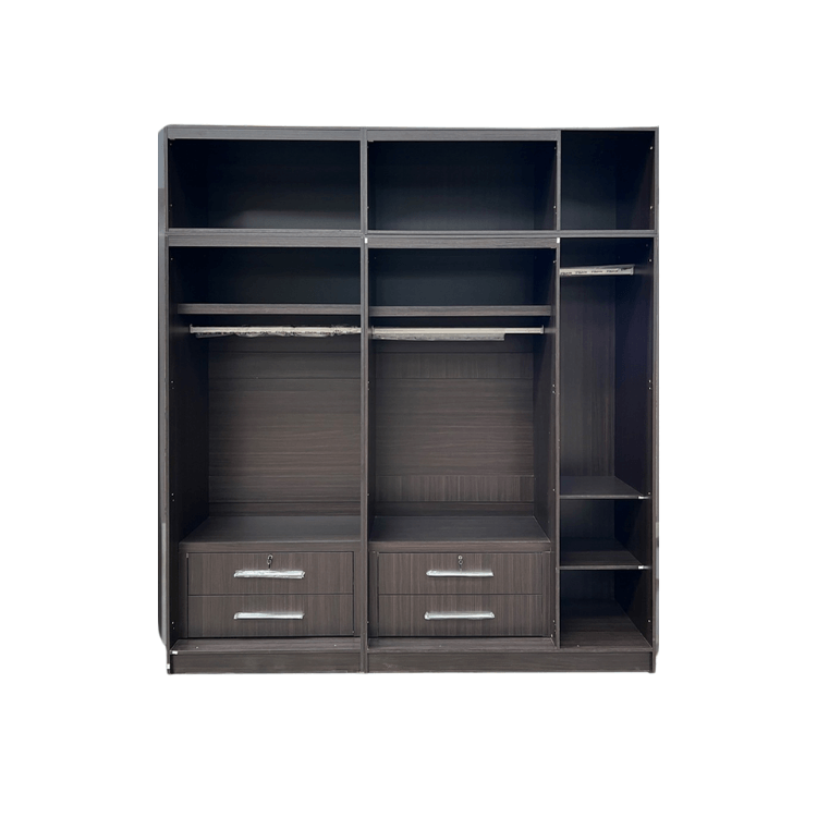 ตู้เสื้อผ้า 5 บานเปิด WISDOM DESIGN FURNITURE 225 ซม. สีโอ๊ค