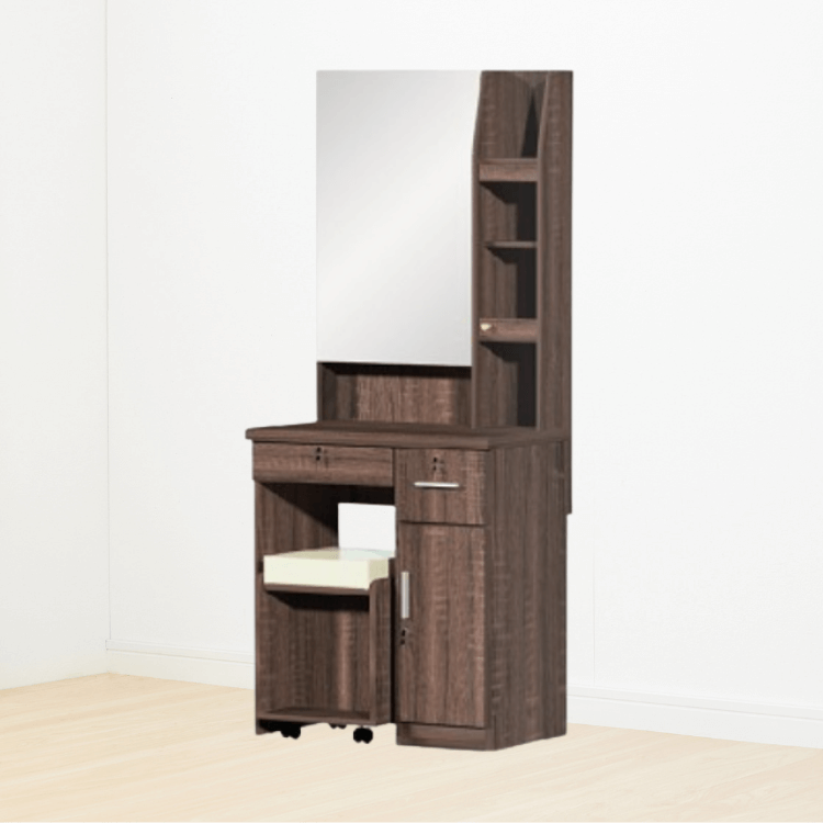 โต๊ะเครื่องแป้ง WISDOM DESIGN FURNITURE รุ่น DT720A 70 ซม. สีวอลนัท_3