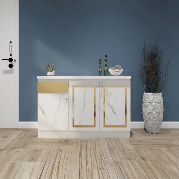 ตู้เตี้ย WISDOM DESIGN FURNITURE รุ่น GCS-121 120 ซม. สีขาว/ซอฟต์มาร์เบิ้ล_3