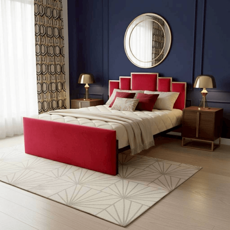 ฐานรองหัวเตียง 3.5 ฟุต WISDOM DESIGN FURNITURE รุ่น FOREVER สีแดง