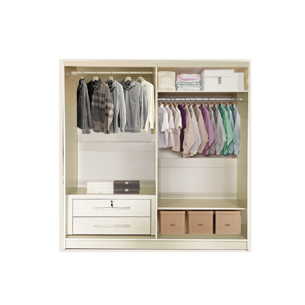 ชุดห้องนอน + ที่นอน 5 ฟุต WISDOM DESIGN FURNITURE รุ่น CITY PLUS เบจ/ซิลค์