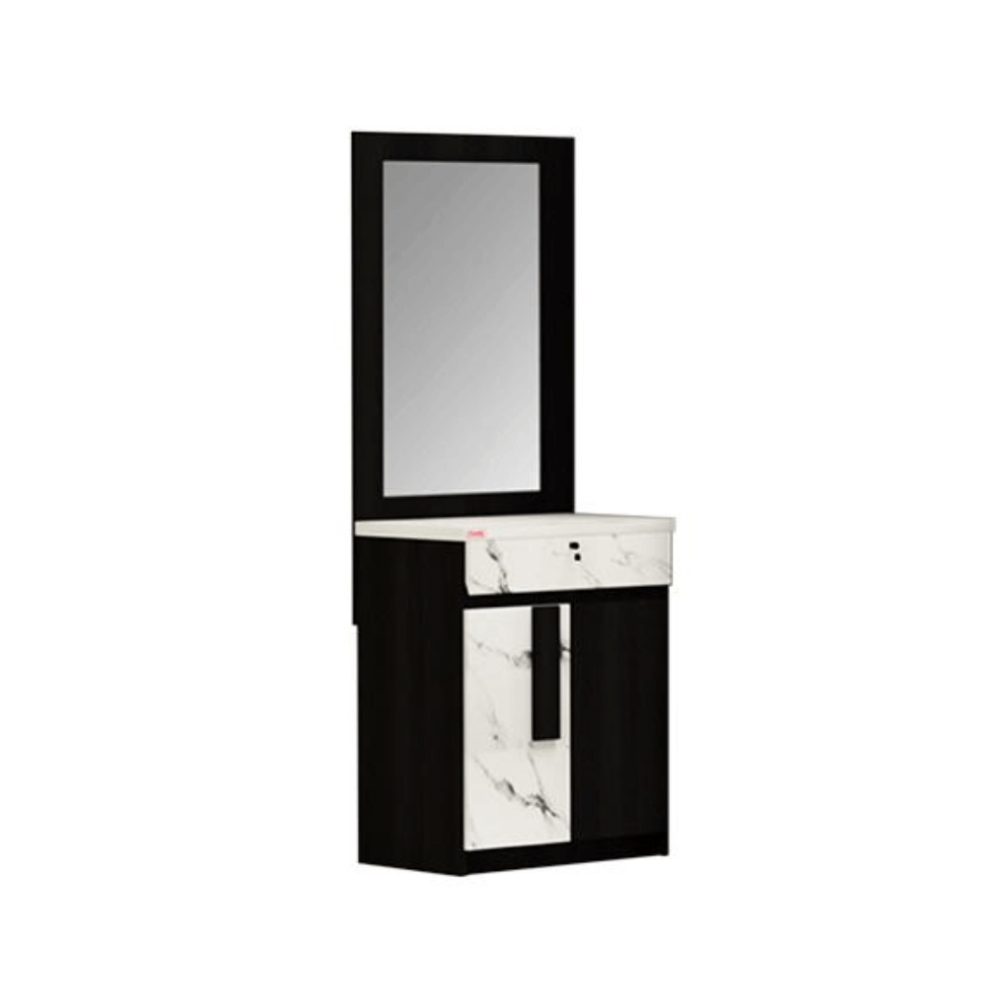 ชุดห้องนอน + ที่นอน PVC 6 ฟุต WISDOM DESIGN FURNITURE รุ่น SWAN สี โอ๊ค/หินอ่อน_4