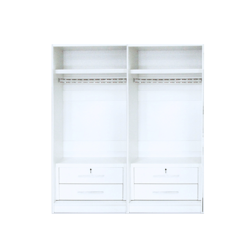 ชุดห้องนอน + ที่นอนสปริง 6 ฟุต WISDOM DESIGN FURNITURE รุ่น SALON SLIDE สี ขาว_4