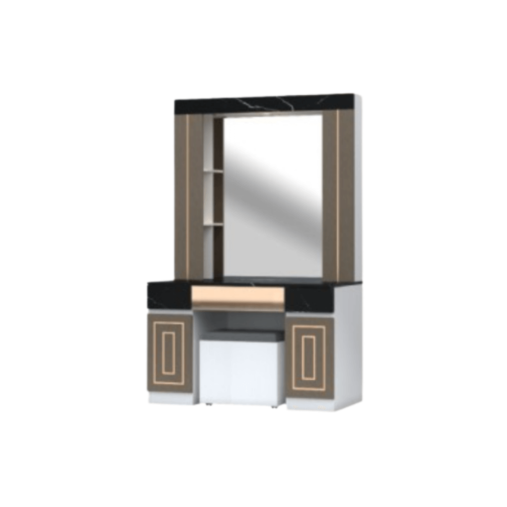 ชุดห้องนอน + ที่นอนสปริง 5 ฟุต WISDOM DESIGN FURNITURE รุ่น CHARLOTTE สีขาว/ดาร์คมาร์เบิ้ล/ฟอสซิลค์_4