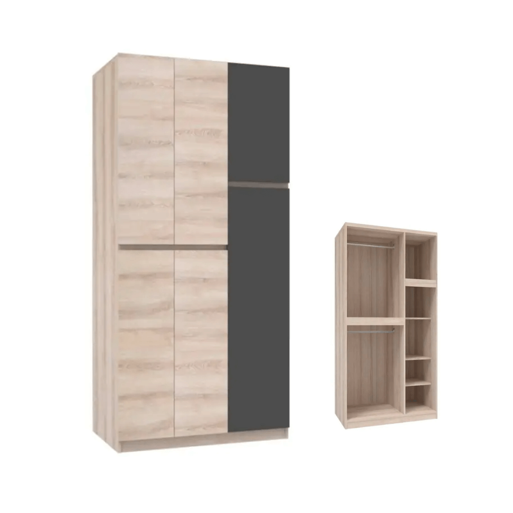 ชุดห้องนอน + ที่นอนสปริง 3.5 ฟุต WISDOM DESIGN FURNITURE รุ่น SCOOBY สีโซลิค/กราไฟท์_4