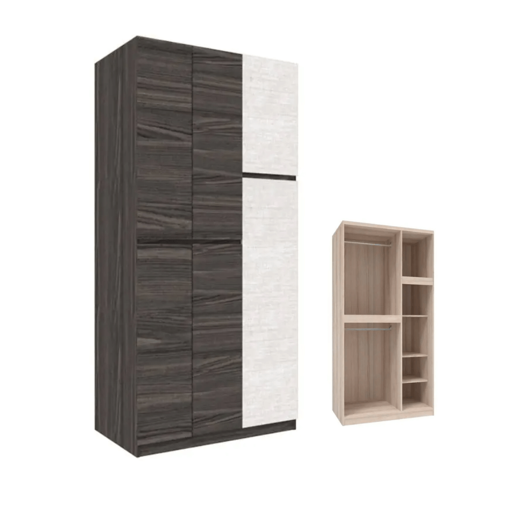 ชุดห้องนอน + ที่นอน PVC 3.5 ฟุต WISDOM DESIGN FURNITURE รุ่น SCOOBY สีไลท์เวงเก้/แฟบริค_4