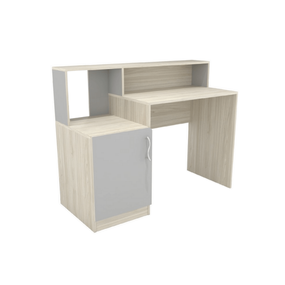 ชุดห้องนอน + ที่นอน PVC 3.5 ฟุต WISDOM DESIGN FURNITURE รุ่น FAMINGO1 สีไวท์โอ๊ค/เทา_4