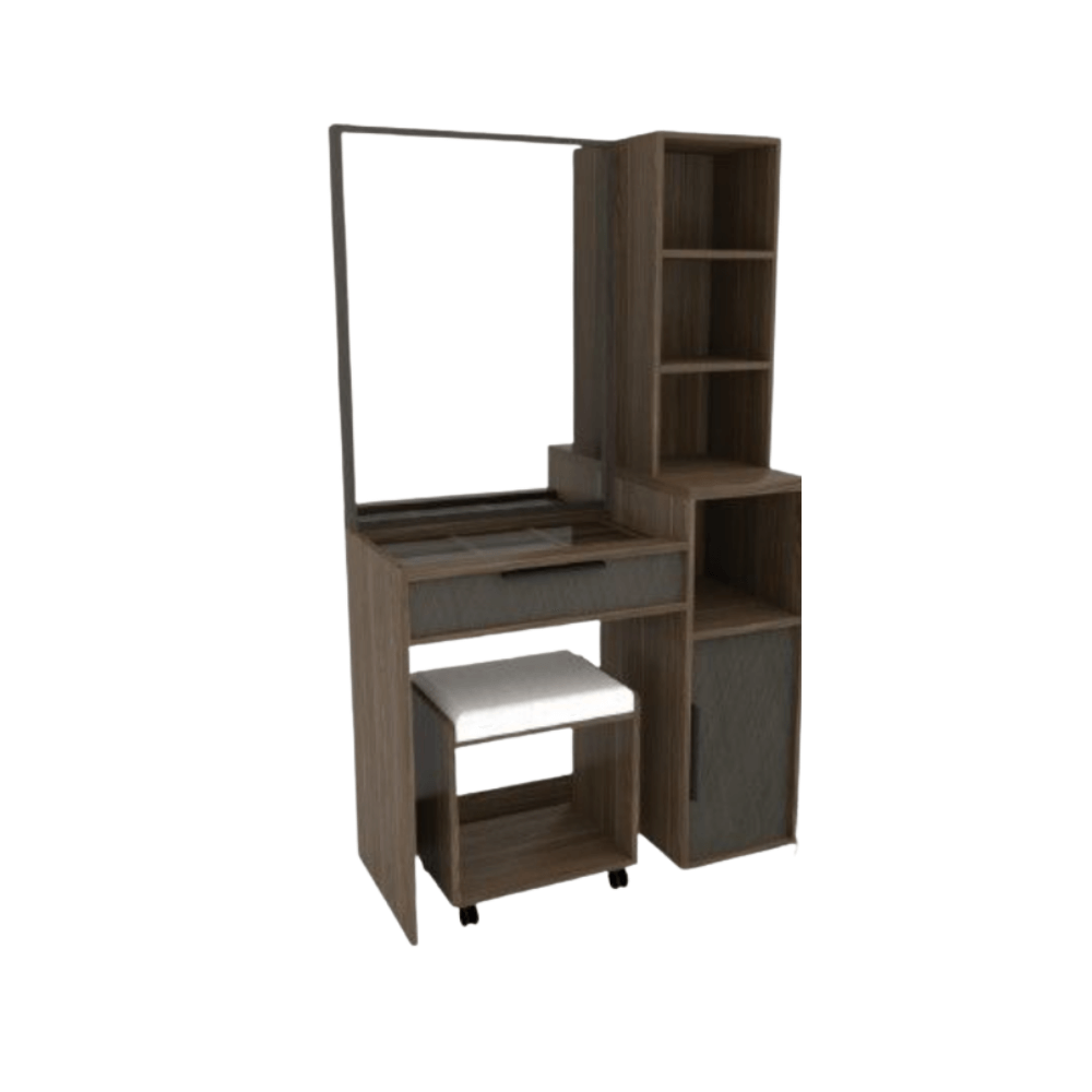 ชุดห้องนอน + ที่นอน PVC 5 ฟุต WISDOM DESIGN FURNITURE รุ่น VIDA2 สีมอคค่า/ซิลค์