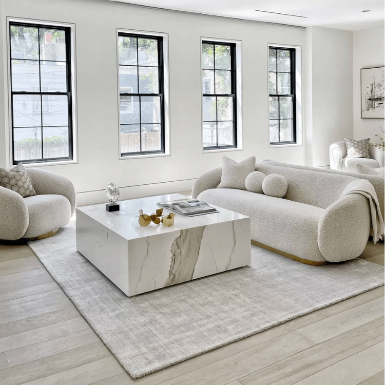 โซฟา 3 ที่นั่ง WISDOM DESIGN FURNITURE รุ่น INK 250 ซม. ผ้าขนแกะ สีขาว