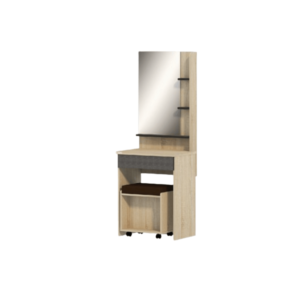 ชุดห้องนอน + ที่นอน 5 ฟุต WISDOM DESIGN FURNITURE รุ่น BENNER สี โซลิค/กราไฟท์