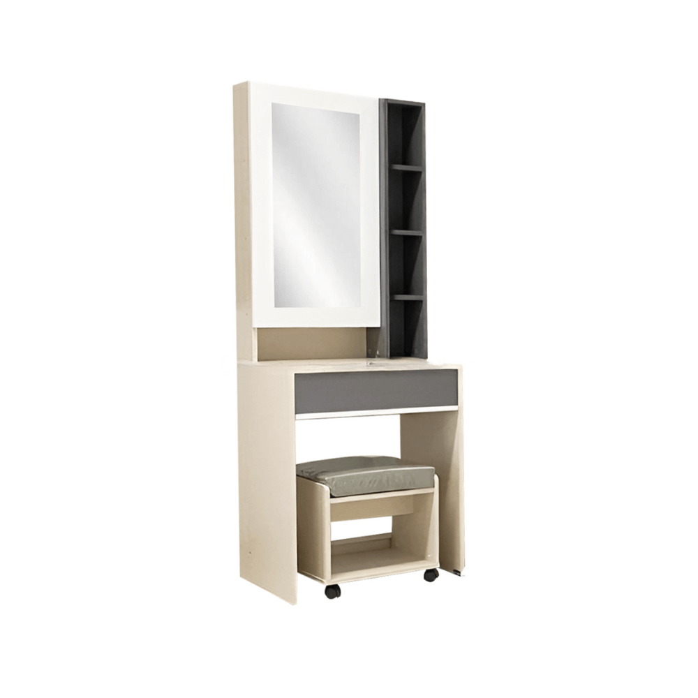 ชุดห้องนอน + ที่นอน 5 ฟุต WISDOM DESIGN FURNITURE รุ่น CITY PLUS เบจ/ซิลค์