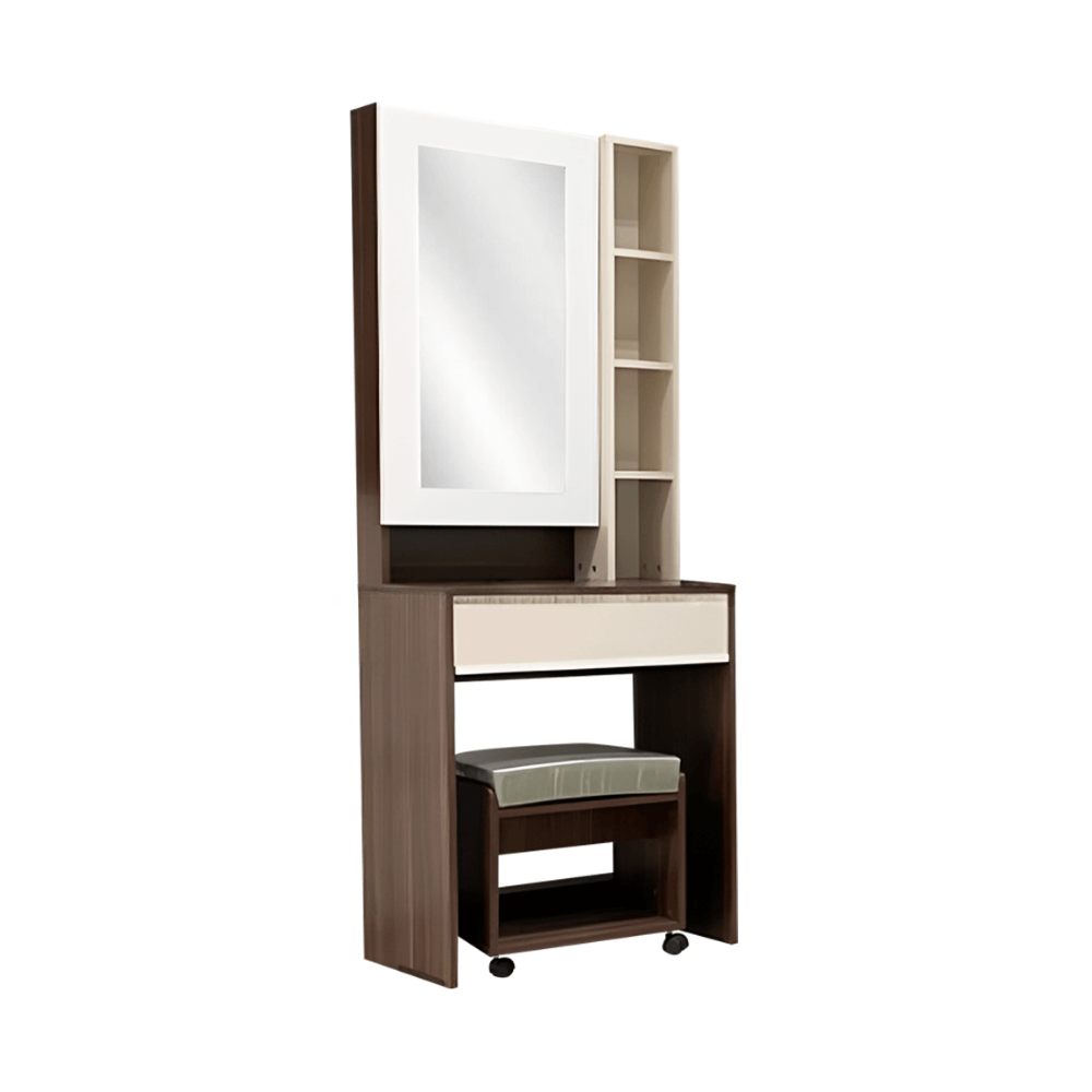 ชุดห้องนอน + ที่นอน PVC 3.5 ฟุต WISDOM DESIGN FURNITURE รุ่น CITY วอลนัท_5